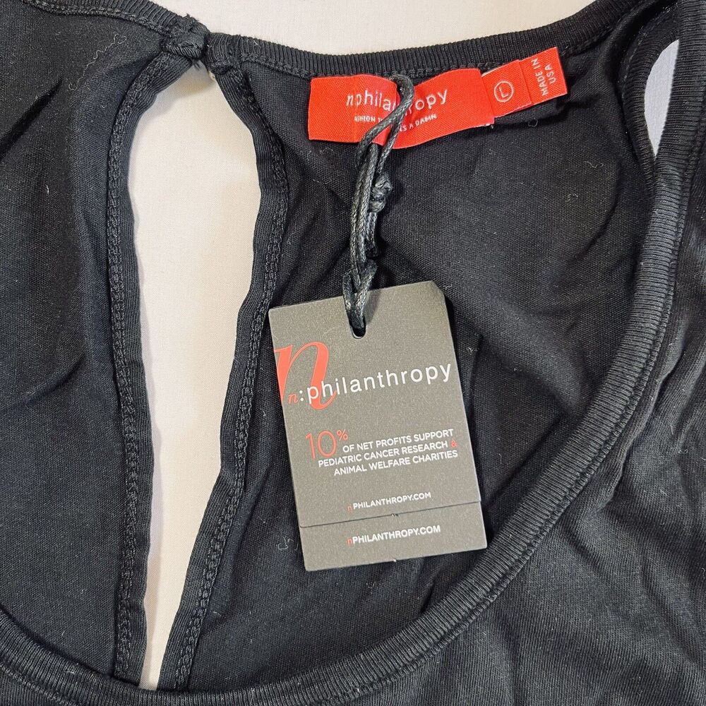 NWT n:philanthropy Phil tank Jumpsuit in Black Size L - Picture 7 of 10